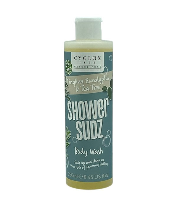 CYCLAX TINGLING EUCALYPTUS AND TEA TREE SHOWER SUDZ BODY WASH 250 ml Body Care Asetena Pa