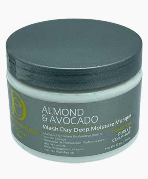 DESIGN ESSENTIALS NATURAL ALMOND AND AVOCADO WASH DAY DEEP MOISTURE MASQUE 340 g Treatments Asetena Pa
