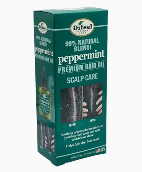 DIFEEL 99 PERCENT NATURAL BLEND PEPPERMINT PREMIUM HAIR OIL 75 ml Sprays, Serums and Oils Asetena Pa