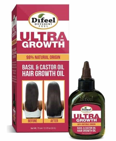 DIFEEL 99 PERCENT NATURAL ULTRA GROWTH BASIL AND CASTOR OIL HAIR GROWTH OIL 75 ml Sprays, Serums and Oils Asetena Pa
