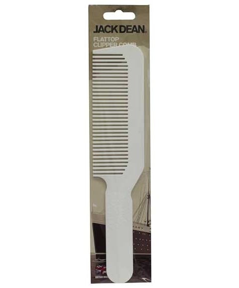 JACK DEAN FLATTOP CLIPPER COMB Color White Hair Brushes and Combs Asetena Pa