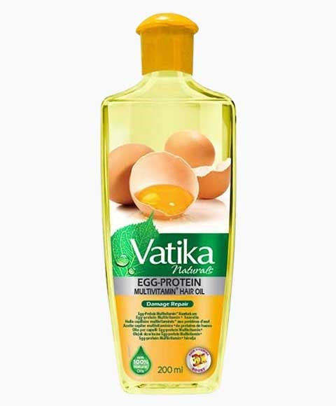 VATIKA NATURALS EGG PROTEIN MULTIVITAMIN HAIR OIL 200 ml Sprays, Serums and Oils Asetena Pa