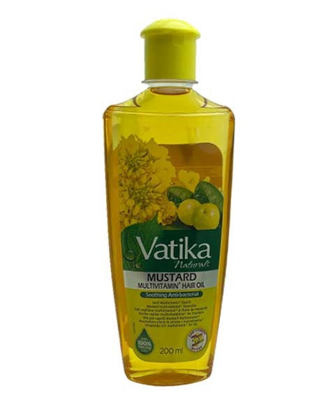 VATIKA NATURALS MUSTARD MULTIVITAMIN HAIR OIL 200 ml Sprays, Serums and Oils Asetena Pa
