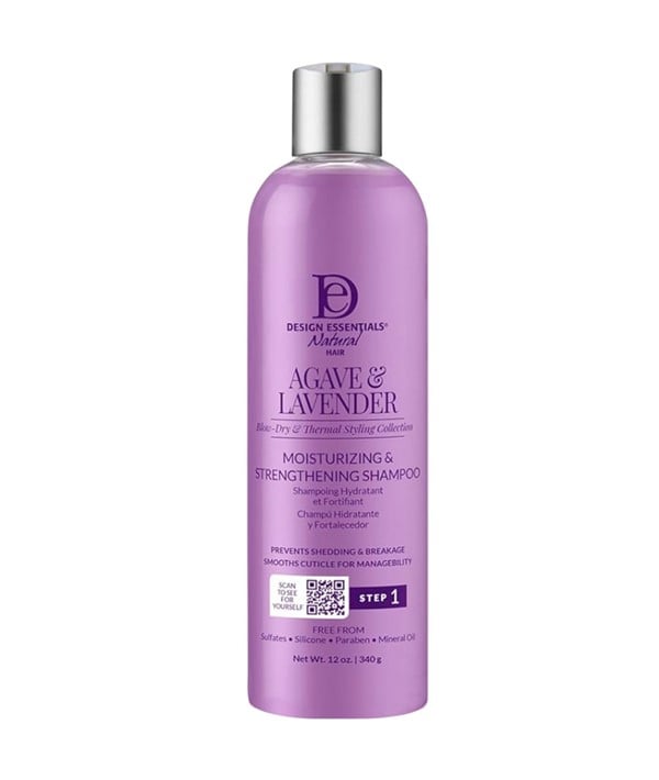 DESIGN ESSENTIALS NATURAL AGAVE AND LAVENDER STEP 1 MOISTURIZING HAIR BATH 340 g Shampoo Asetena Pa