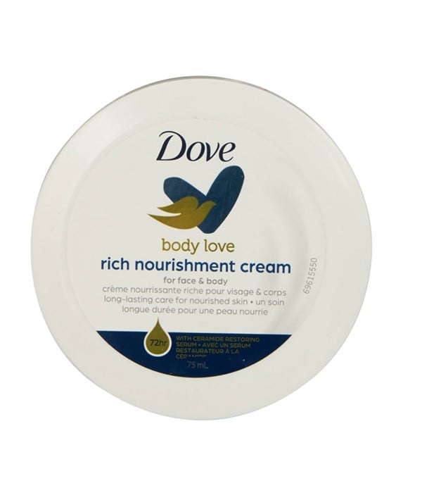 DOVE BODY LOVE RICH NOURISHMENT CREAM 75 ml Skin Moisturizing Asetena Pa