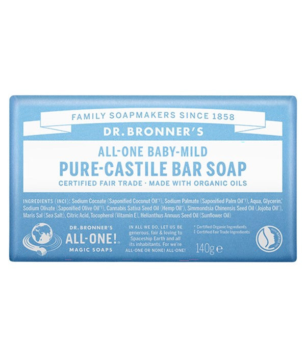 ALL ONE BABY MILD PURE CASTILE BAR SOAP 140 g Body Care Asetena Pa
