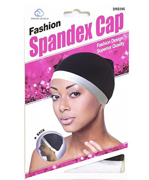DREAM FASHION SPANDEX CAP DRE095 Color White/Black Durags and Caps Asetena Pa