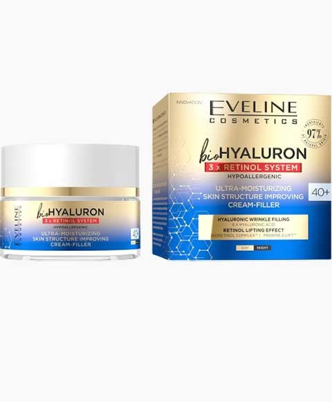 BIO HYALURON 3XRETINOL SYSTEM ULTRA MOISTURIZING CREAM FILLER 40 PLUS 50 ml Skin Treatments Asetena Pa