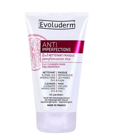 ANTI IMPERFECTIONS 2 IN 1 CLEANSER MASK WITH PINK GRAPEFRUIT 150 ml Skin Wash Asetena Pa