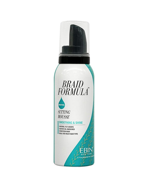 BRAID FORMULA MENTHOL SETTING MOUSSE SMOOTHING AND SHINE Hair Styling Asetena Pa