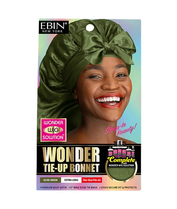 EBIN WONDER TIE UP BONNET EXTRA LONG Color Champagne Gold Durags and Caps Asetena Pa