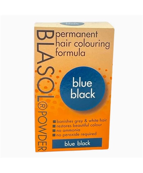 BLASOL POWDER PERMANENT HAIR COLORING BLUE BLACK 6 g Hair Color Asetena Pa