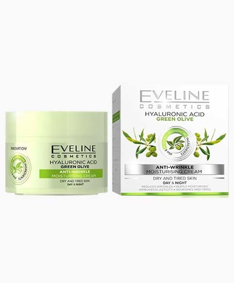 HYALURONIC ACID GREEN OLIVE ANTI WRINKLE DAY AND NIGHT CREAM 50 ml Skin Moisturizing Asetena Pa
