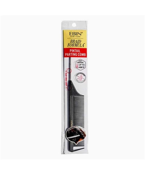 BRAID FORMULA PINTAIL PARTING CARBON COMB Color Black Salon Accessories Asetena Pa
