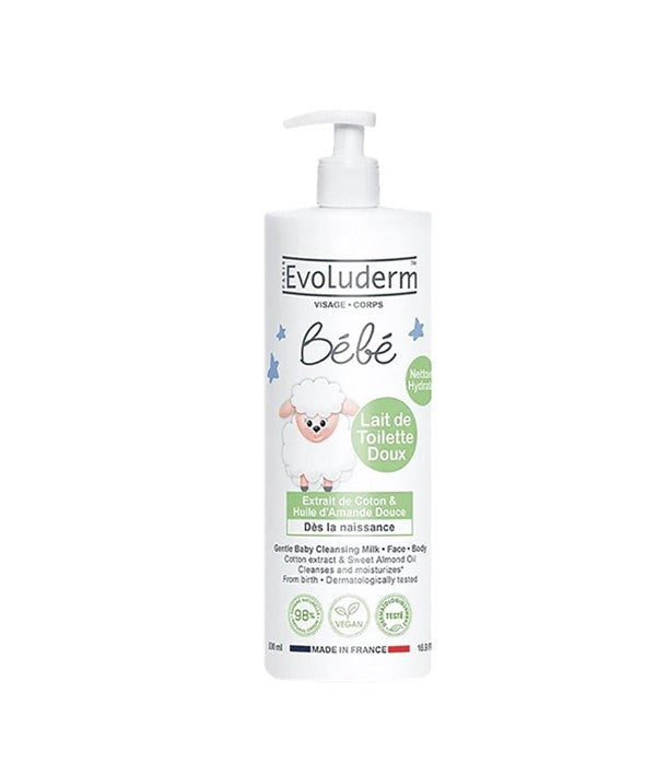 EVOLUDERM GENTLE BABY CLEANSING MILK 500 ml Kids Skincare Asetena Pa