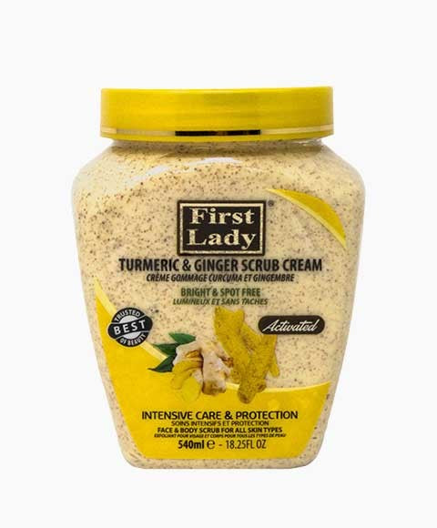 FIRSTLADY TUMERIC GINGER SCRUB CREAM 540 ml Skin Wash Asetena Pa