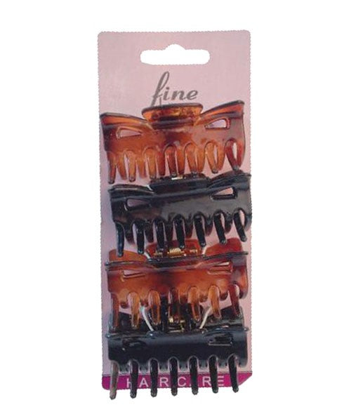 FINE LINESUK CLAW CLIP 6161 ASSORTED 4 pcs Color Black Kids Hair Accessories Asetena Pa