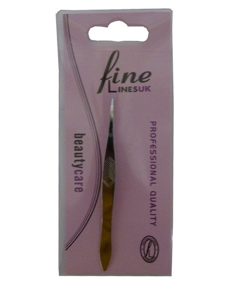 FINE LINESUK TWEEZER CHROME PLATED POINTED Color 203-09 Makeup Accessories Asetena Pa