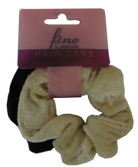 FINE LINESUK VELVET PONYTAIL SCRUNCHIES 6012 ASSORTED 2 Pcs Kids Hair Accessories Asetena Pa