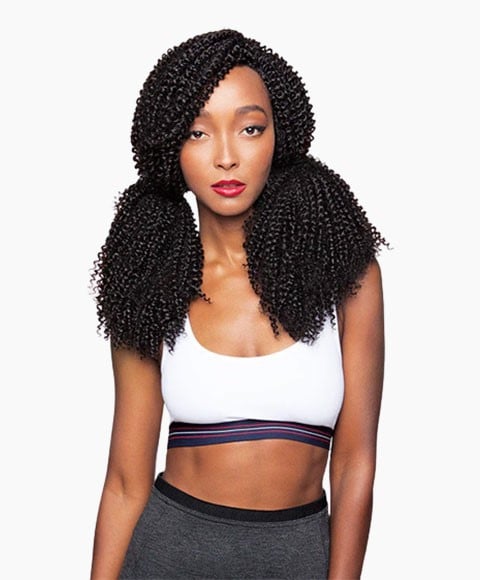 URBAN SYN PRE LOOPED SASSY BRAID 14'' Color T1B/Blue Hair for Braid Extensions Asetena Pa