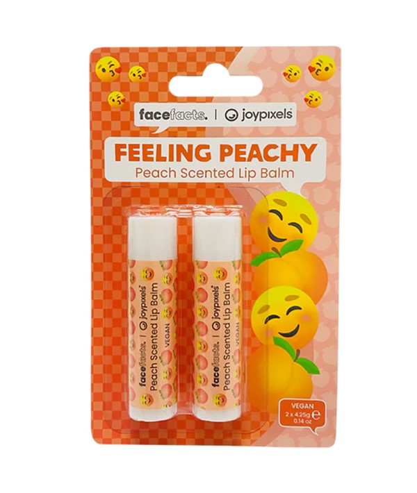 FACE FACTS FEELING PEACHY PEACH SCENTED LIP BALM 2 x 4.25 g Lips Asetena Pa
