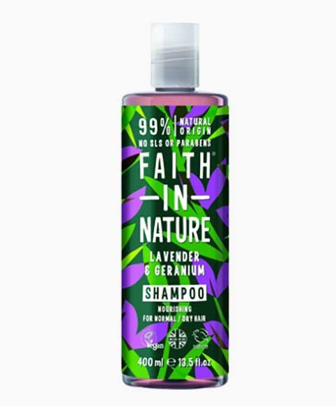 LAVENDER AND GERANIUM SHAMPOO 400 ml Vegan Haircare Asetena Pa