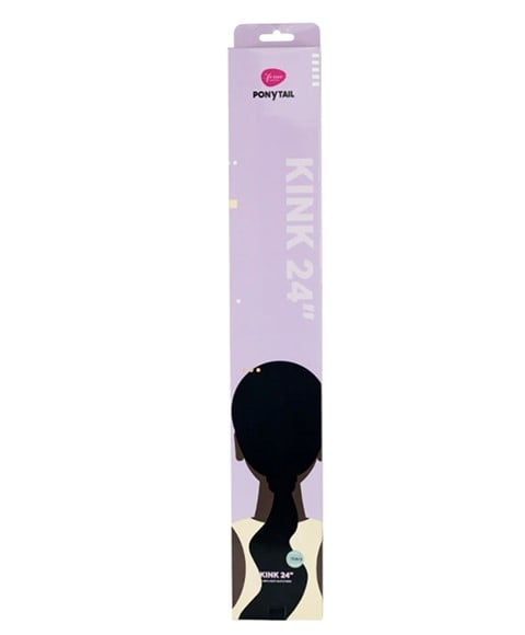 THE FEME COLLECTION SYN PONYTAIL KINK 24 Color 1B PonyTail Asetena Pa