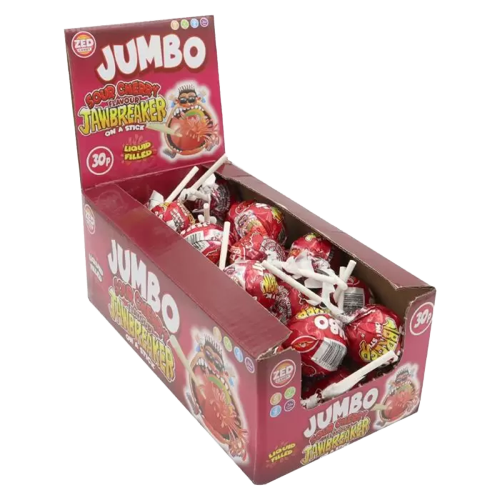 Zed Candy Sour Cherry Jawbreaker Lolly 40x35g(12)
