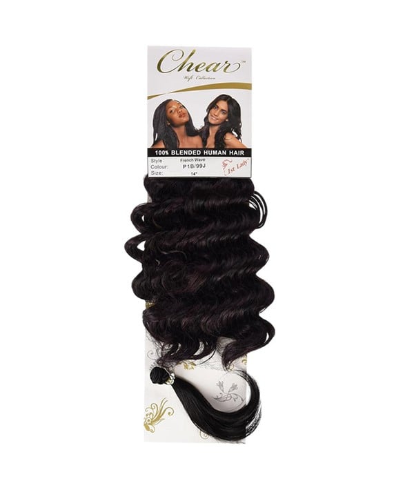 CHEAR BLENDED HUMAN HAIR FRENCH WAVE 12 Color P1B/30 Synthetic Weave Hair Asetena Pa