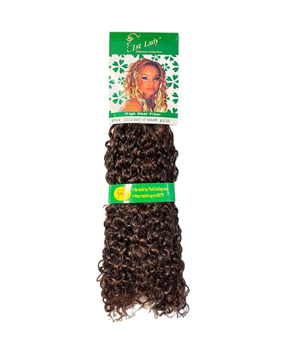 FIRST LADY HIGH HEAT FIBER DISCO WAVE 18 Color 1 Synthetic Weave Hair Asetena Pa