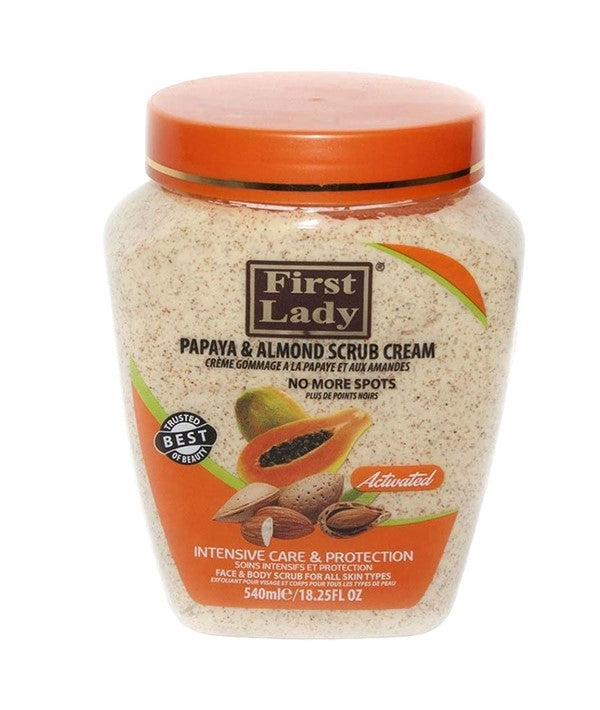 FIRST LADY PAPAYA AND ALMOND SCRUB CREAM 540 ml Hair Moisturizers Asetena Pa