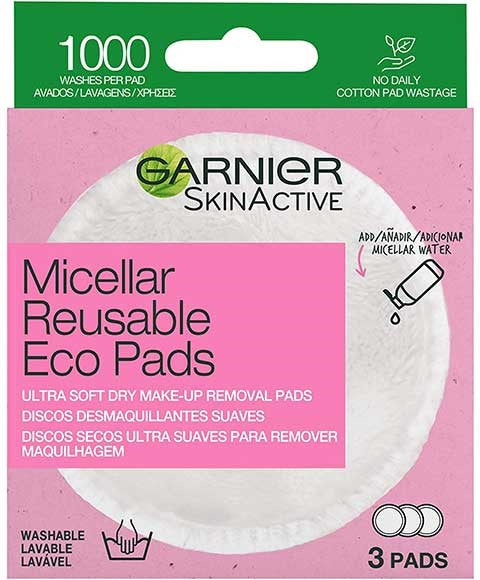SKIN ACTIVE MICELLAR REUSABLE ECO PADS 3 Pads Makeup Accessories Asetena Pa