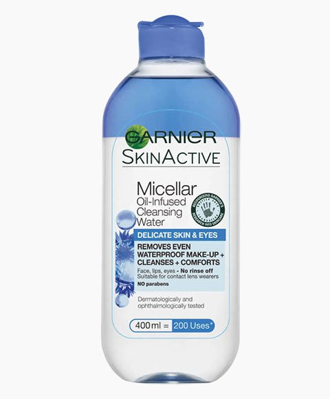 SKIN ACTIVE MICELLAR OIL INFUSED CLEANSING WATER FOR DELICATE SKIN AND EYES 400 ml Skin Wash Asetena Pa