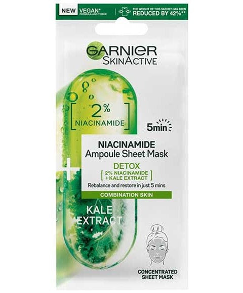SKIN ACTIVE NIACINAMIDE AMPOULE SHEET MASK 15 g Skin Wash Asetena Pa