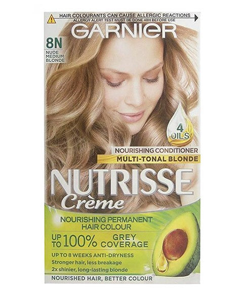 NUTRISSE CREME PERMANENT NOURISHING HAIR COLOR 8N NUDE MEDIUM BLONDE Hair Color Asetena Pa
