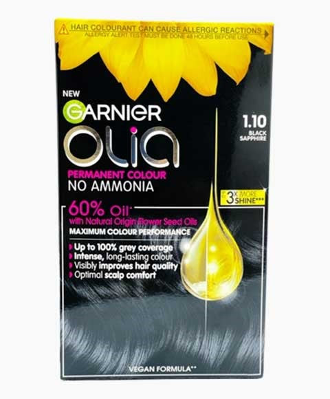 OLIA PERMANENT HAIR COLOR 1.10 BLACK SAPPHIRE Hair Color Asetena Pa