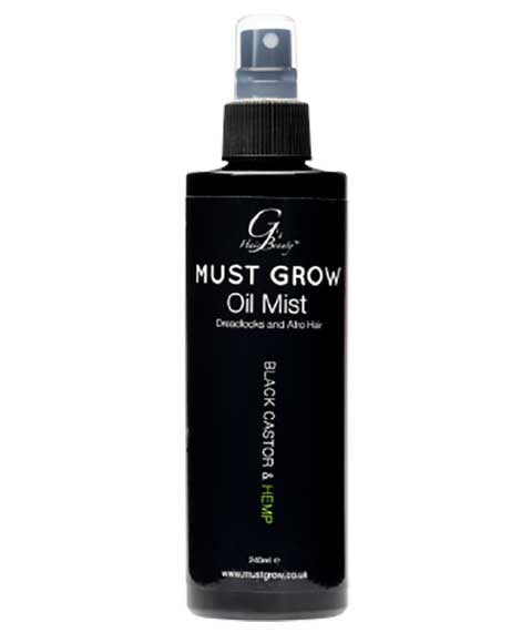 MUST GROW BLACK CASTOR AND HEMP OIL MIST 240 ml Sprays, Serums and Oils Asetena Pa