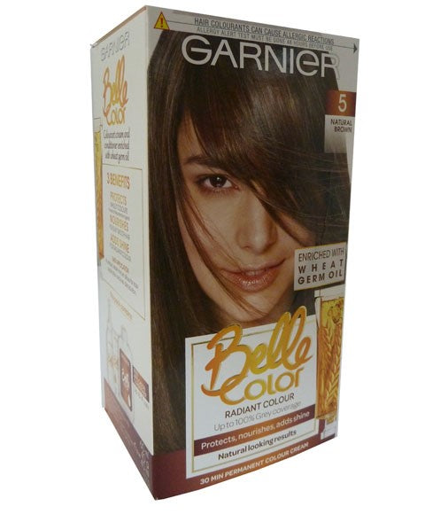BELLE COLOR CREME PERMANENT 5 NATURAL BROWN Hair Color Asetena Pa
