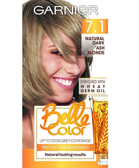 BELLE COLOR CREME PERMANENT 7.1 NATURAL DARK ASH BLONDE Hair Color Asetena Pa