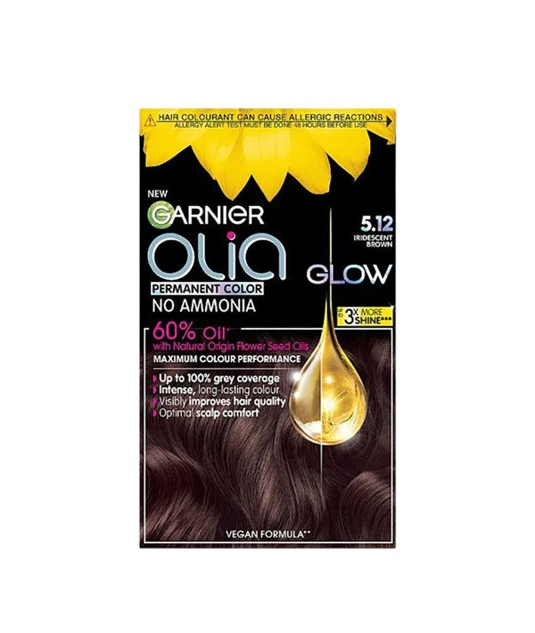 OLIA GLOW PERMANENT HAIR COLOR 5.12 IRIDESCENT BROWN Hair Color Asetena Pa