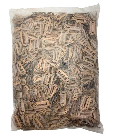 GOSSIP WEAVING CLIPS Large (1000 Pcs) Color Brown Kids Hair Accessories Asetena Pa