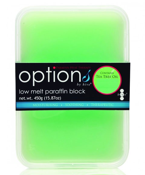 OPTIONS TEA TREE OIL LOW MELT PARAFFIN BLOCK 450 g Hair Removing Asetena Pa