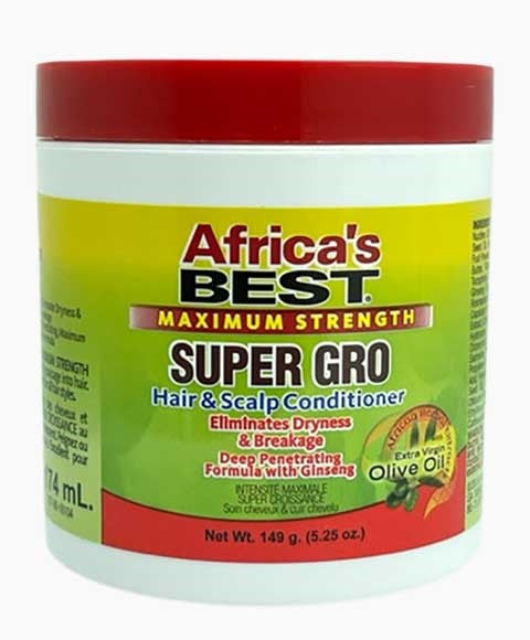 AFRICAS BEST MAXIMUM STRENGTH SUPER GRO HAIR AND SCALP CONDITIONER 149 g Conditioner Asetena Pa