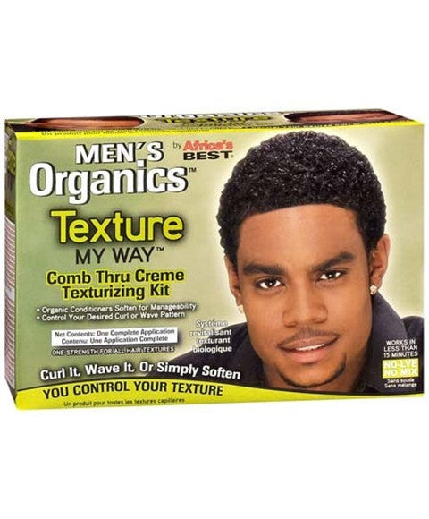 MENS ORGANICS TEXTURE MY WAY COMB THRU CREME TEXTURIZING KIT 1 Application Kit Relaxer n Texturizer Asetena Pa