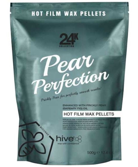 PEAR PERFECTION 24K COLLECTION HOT FILM WAX PELLETS 500 g Hair Removing Asetena Pa