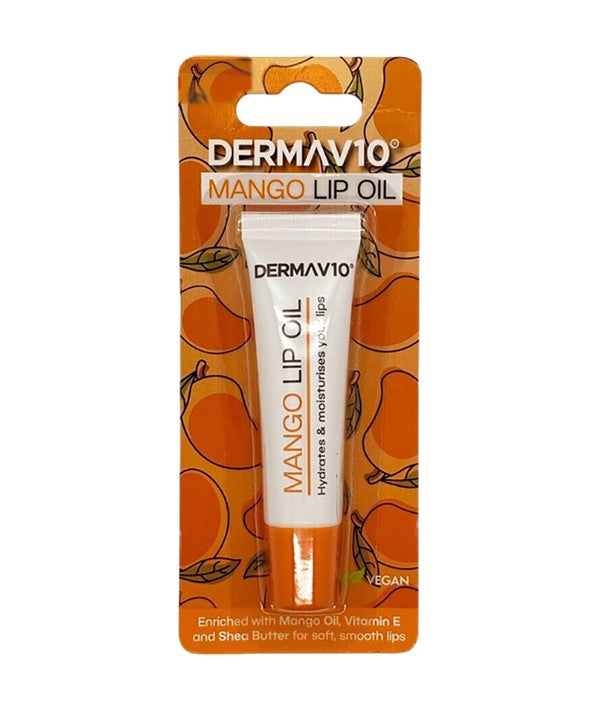 DERMAV10 MANGO LIP OIL 10ml No Coulor Lips Asetena Pa