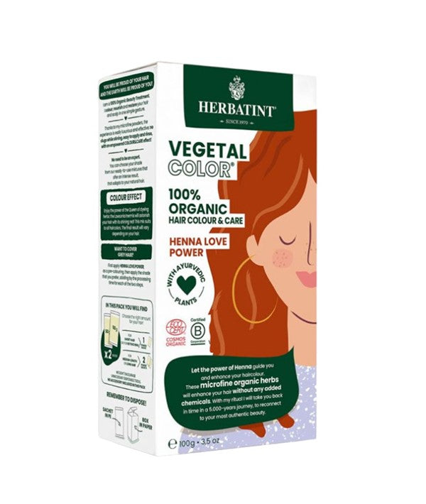 HERBATINT VEGETAL ORGANIC HAIR COLOR HENNA LOVE POWER 100 g Hair Color Asetena Pa
