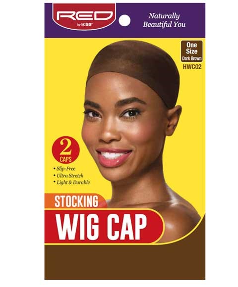 STOCKING WIG CAP DARK BROWN HWC02 2 caps Extensions Accessories Asetena Pa