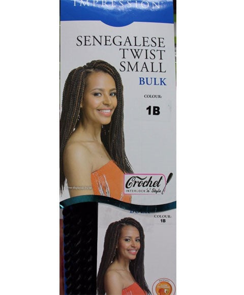 IMPRESSION SENEGALESE TWIST SMALL BULK Color 1 Hair for Braid Extensions Asetena Pa