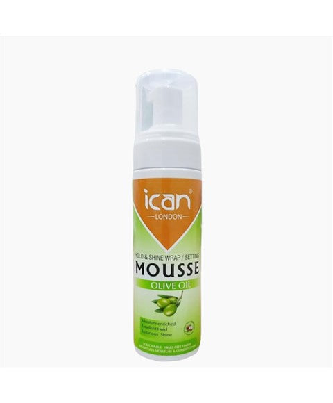 ICAN OLIVE OIL HOLD AND SHINE MOUSSE 207 ml Hair Styling Asetena Pa